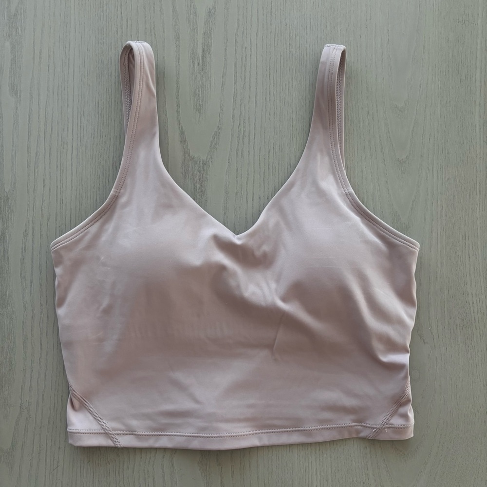 Light Pink V-Neck Crop Top